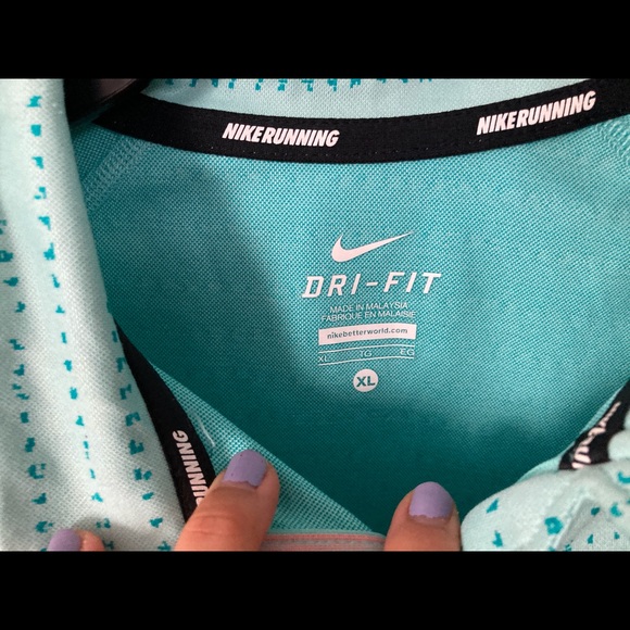 Teal Nike Running Quarter Zip - Picture 3 of 7